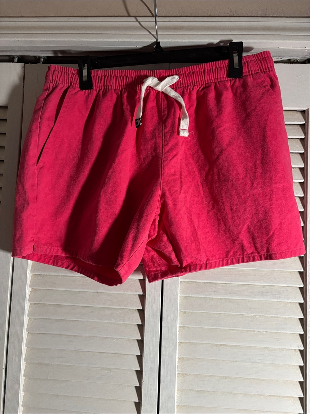 Light Red Drawstring Shorts